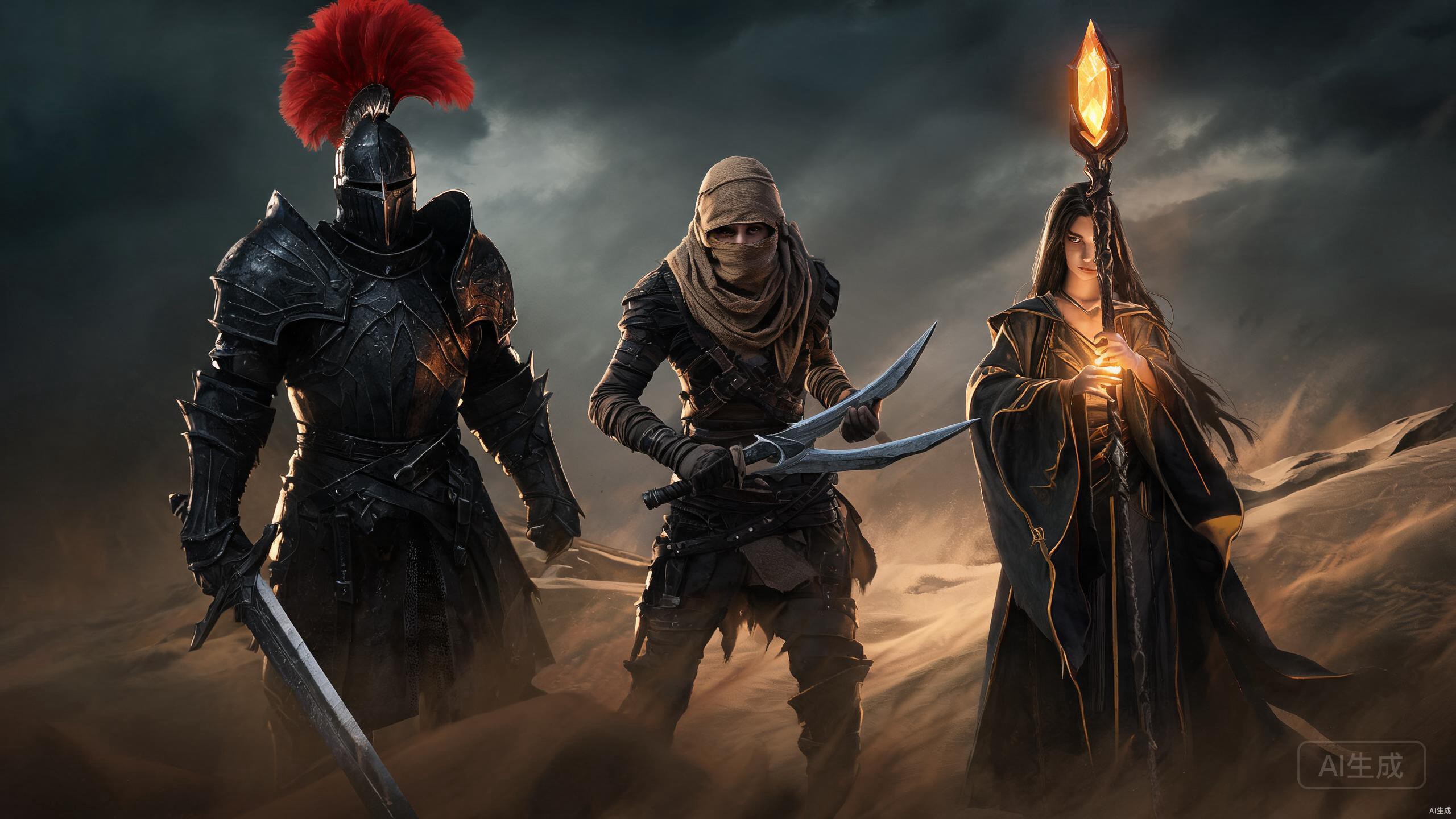 Character selection screen with various builds displayed